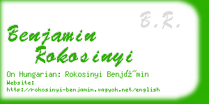 benjamin rokosinyi business card